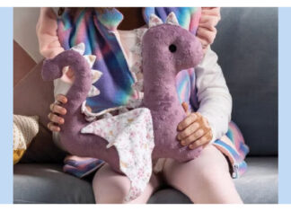 Stuffed Dragon Toy Free Sewing Pattern