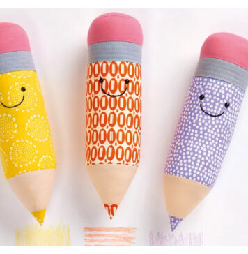 Giant Pencil Pillow Free Sewing Pattern