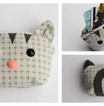 Kitty Cat Coin Purse Free Sewing Pattern