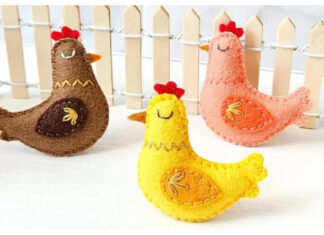 Easy Felt Chicken Free Sewing Pattern