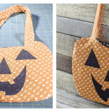 Pumpkin Treat Bag Free Sewing Pattern