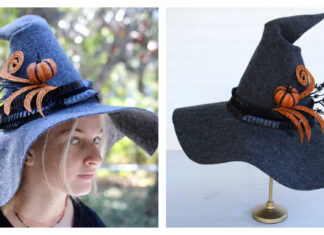 Easy Felt Witch Hat Free Sewing Pattern