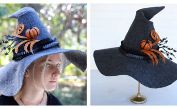 Easy Felt Witch Hat Free Sewing Pattern