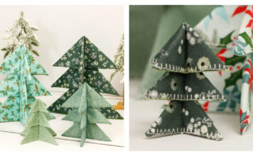 Fabric Christmas Trees Free Sewing Pattern