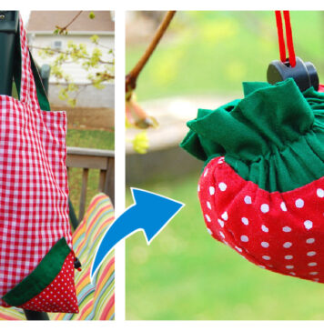 Strawberry Bag Free Sewing Pattern