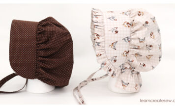 Pioneer Bonnet Free Sewing Pattern and Video Tutorial