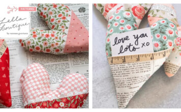 Stuffed Heart Free Sewing Pattern