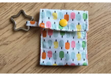 Keychain Envelope Pouch Free Sewing Pattern