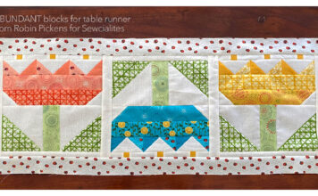Flower Table Runner Free Sewing Pattern