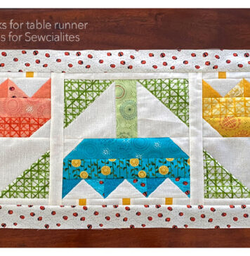 Flower Table Runner Free Sewing Pattern