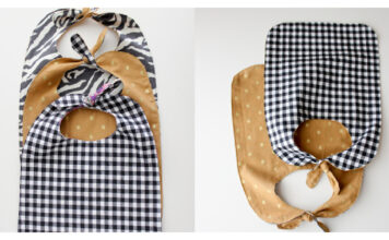 Knotted Pass-Thru Baby Bib Free Sewing Pattern