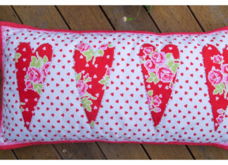 Love Heart Dreaming Pillow Free Sewing Pattern