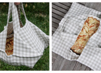 Linen Pie Carrier Tote Free Sewing Pattern