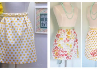 Quick Tea Towel Apron Free Sewing Pattern