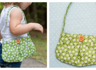 Little Girls Pleated Purse Free Sewing Pattern