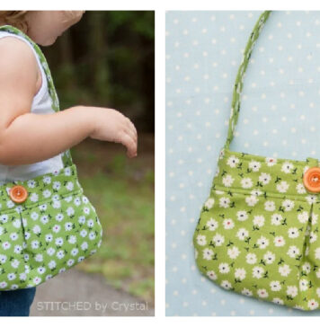 Little Girls Pleated Purse Free Sewing Pattern