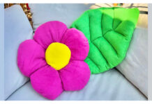 Flower and Leaf Cushion Pillows Free Sewing Pattern