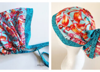 Long Hair Scrub Cap Free Sewing Pattern