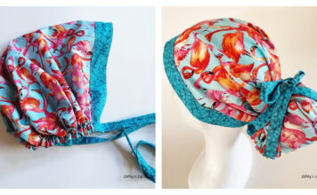 Long Hair Scrub Cap Free Sewing Pattern