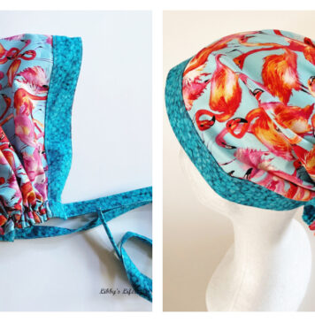 Long Hair Scrub Cap Free Sewing Pattern