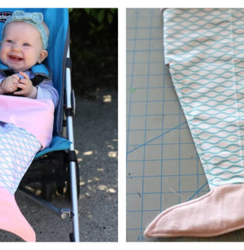Mermaid Stroller Blanket Free Sewing Pattern
