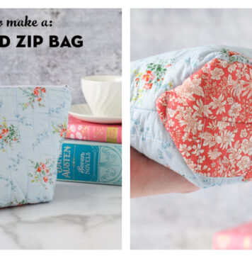 Quilted Liberty Zip Bag Free Sewing Pattern