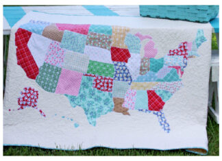 US Map Quilt Free Sewing Pattern
