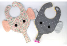Elephant Bib Binkie Holder Free Sewing Pattern