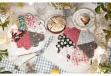 Heart Petal Placemats Free Sewing Pattern