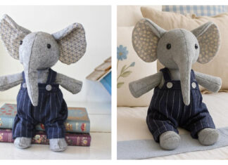 Vintage Elephant Soft Doll Sewing Pattern