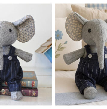Vintage Elephant Soft Doll Sewing Pattern