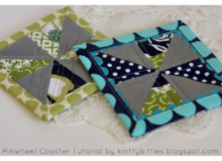 Pinwheel Coaster Free Sewing Pattern