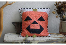 Pumpkin Quilt Block Pillow Free Sewing Pattern