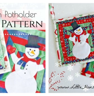 Snowman Pot Holder Free Sewing Pattern