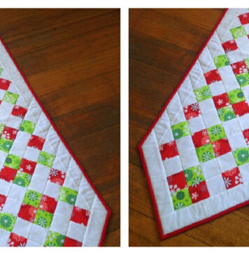 Easy Christmas Table Runner Free Sewing Pattern