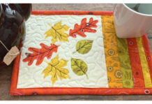 Fall Leaves Mug Rug Free Sewing Pattern