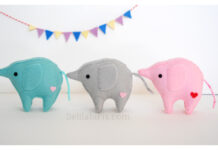 Kawaii Felt Elephant Free Sewing Pattern