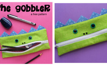Monster Pencil Pouch Free Sewing Pattern