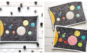 Spectacular Solar System Mug Rug Free Sewing Pattern