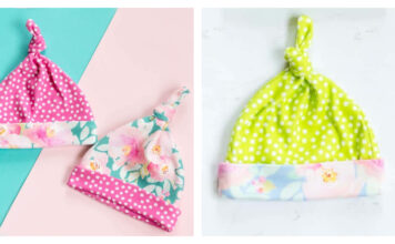 Top Knot Baby Hat Free Sewing Pattern