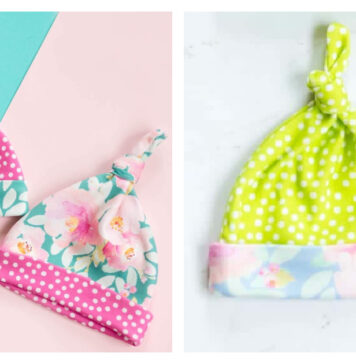 Top Knot Baby Hat Free Sewing Pattern