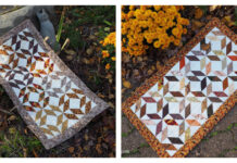 Swirling Leaves Quilted Table Runner Free Sewing Pattern